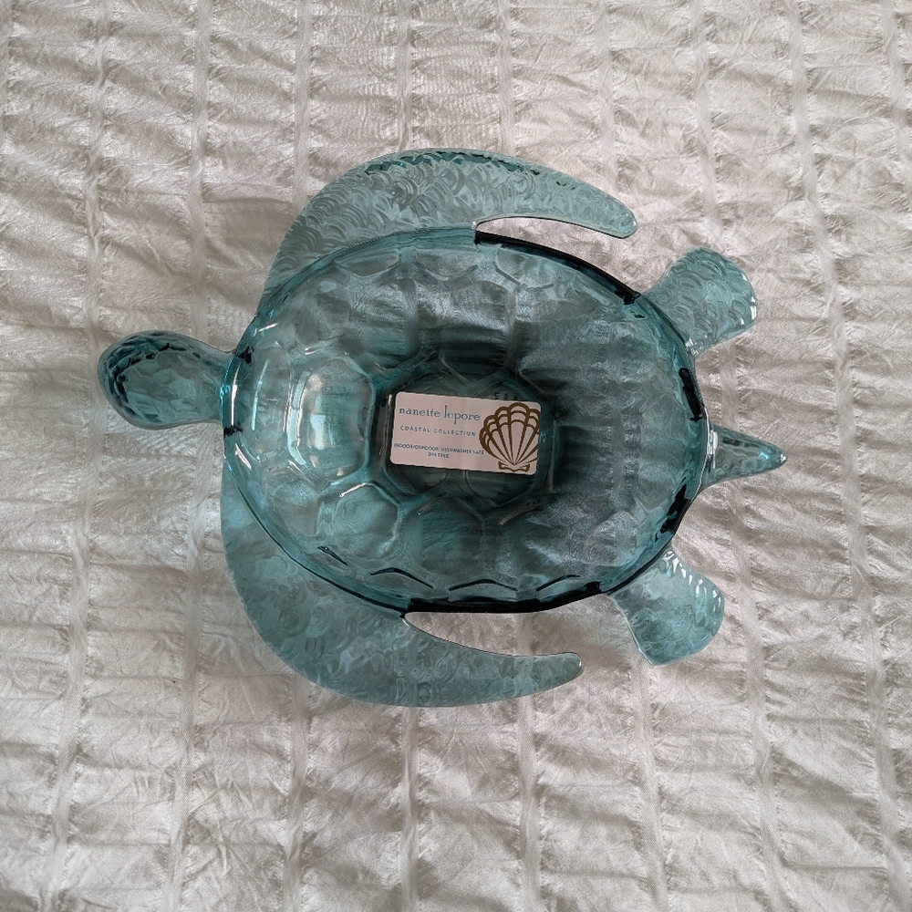 Nanette Lapore Blue Nautical Serving Sea Turtle Bowl NWT